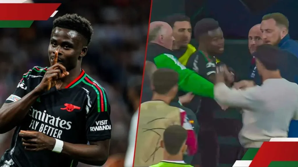 Dani Carvajal clashed with Bukayo Saka