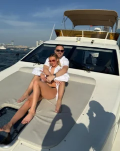 Chloe Kelly with her husband on holiday