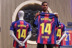 Rashford has joined the Spanish giants on loan